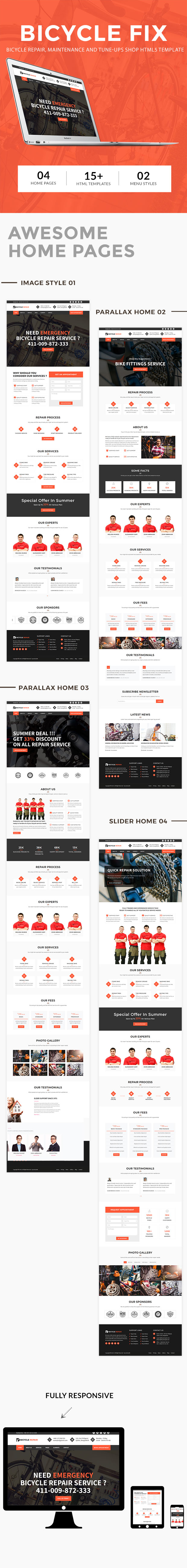 Bicycle Fix - Maintenance and Tune-Ups Shop HTML5 Template