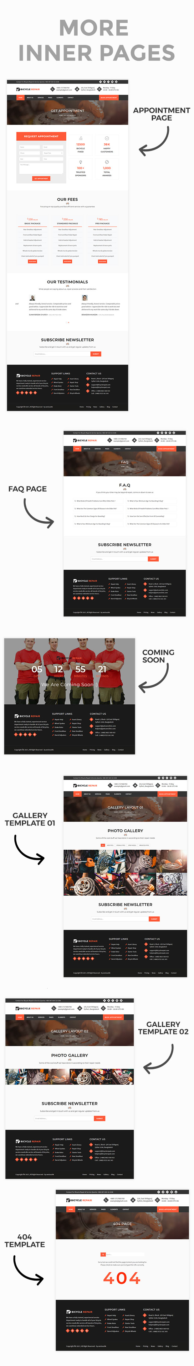 Bicycle Fix - Maintenance and Tune-Ups Shop HTML5 Template