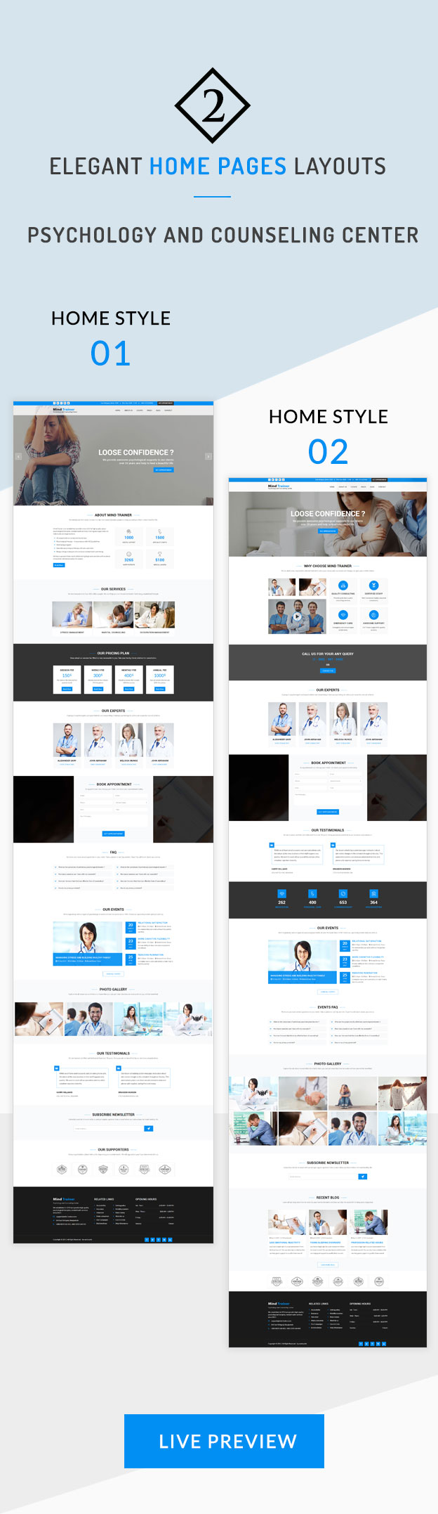 Mind Trainer - Psychology and Counseling Center HTML5 Template