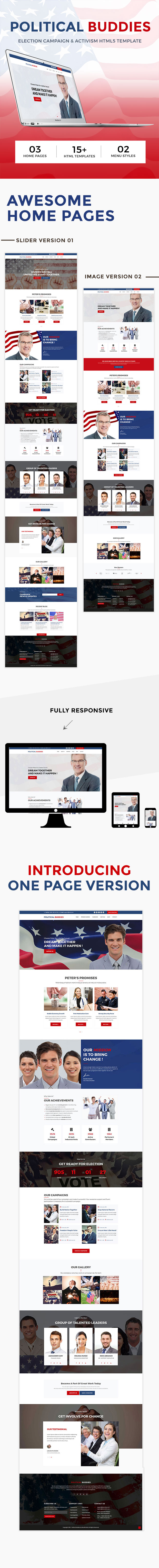 Political Buddies - Election Campaign & Activism HTML5 Template
