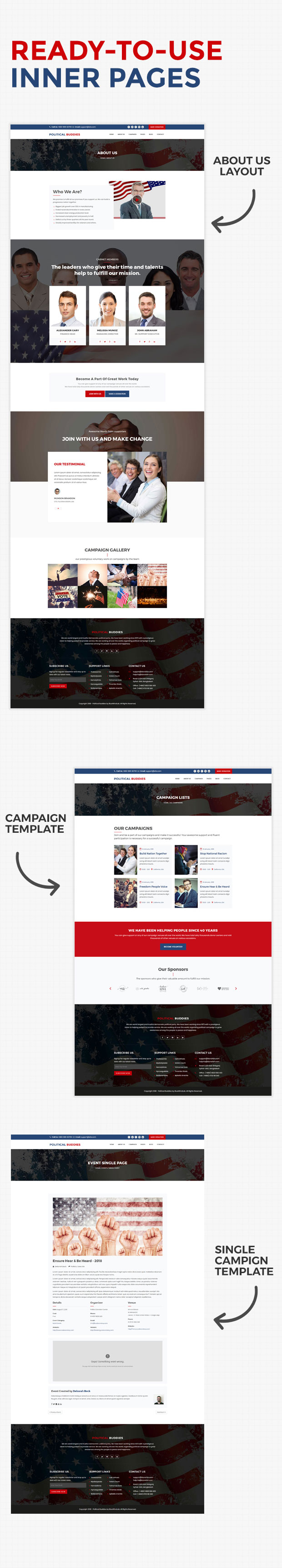 Political Buddies - Election Campaign & Activism HTML5 Template