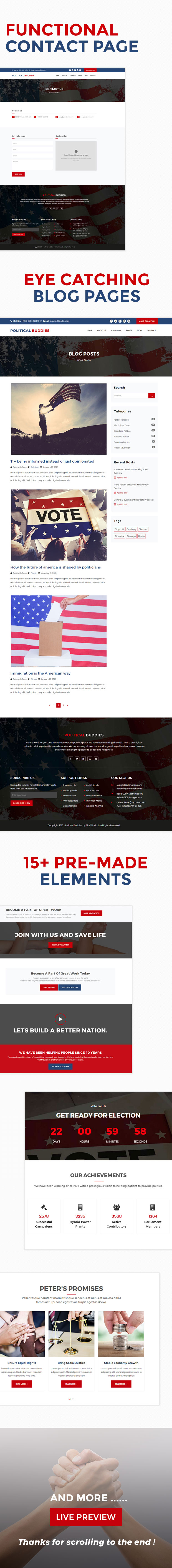 Political Buddies - Election Campaign & Activism HTML5 Template