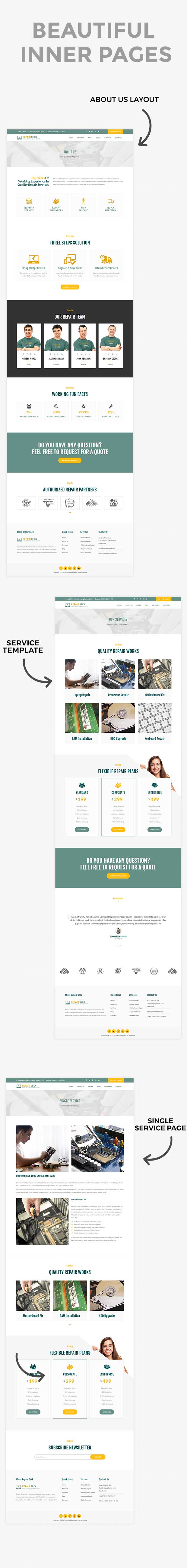 Repair Geek - Laptop And Computer Fixing Service Center HTML5 Template