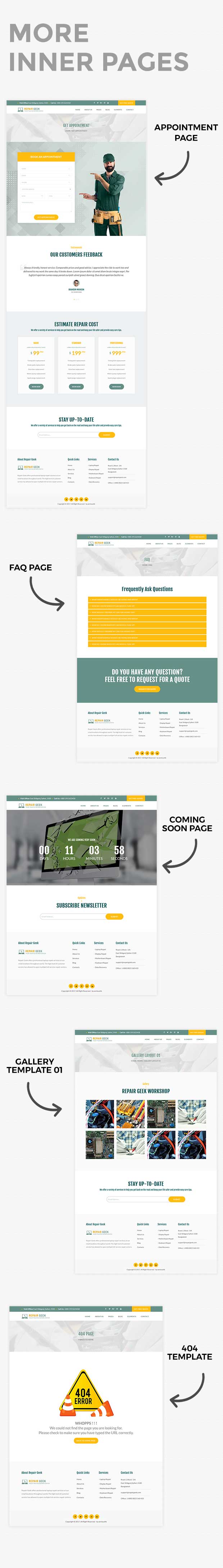 Repair Geek - Laptop And Computer Fixing Service Center HTML5 Template