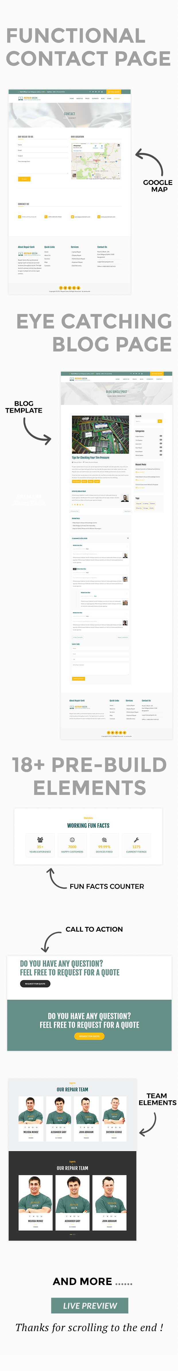 Repair Geek - Laptop And Computer Fixing Service Center HTML5 Template