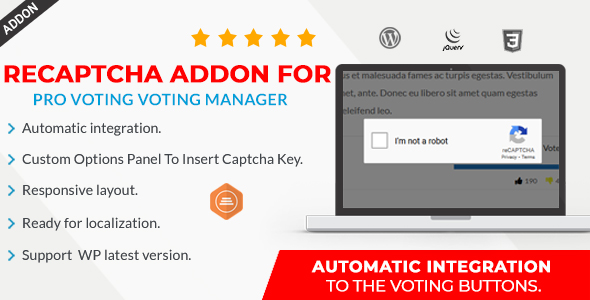 Recaptcha Addon For BWL Pro Voting Manager image