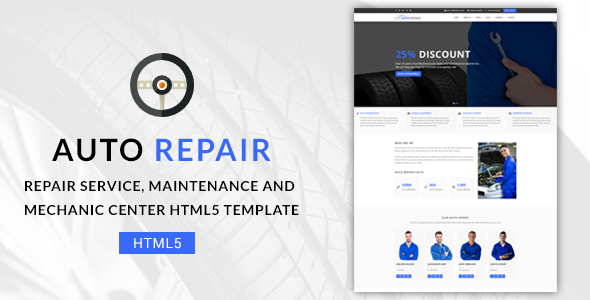 Auto Repair HTML5 Template image
