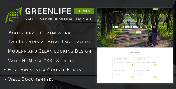 Greenlife HTML5 Template image