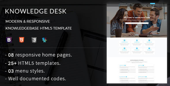 Knowledgedesk HTML5 Template image
