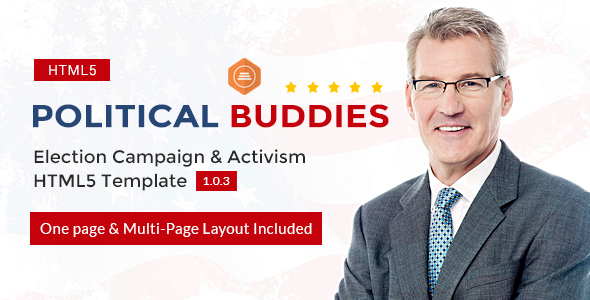 Political Buddies HTML5 Template image